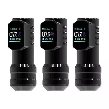 Большой цветной экран цифровой дисплей беспроводной тату-ручка новая перманентная тату-машинка с мощностью 1500 мАч чёрный