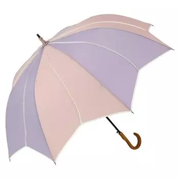 Большой цветок, длинный, труднодоступный, розовый кантик x [Chinoiserie Modern] Зонт, женский, мотив, зонт, глубокий, мокрый, (Светло-лавандовый)