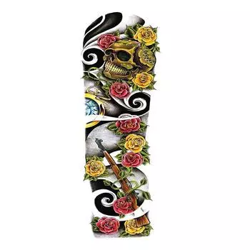 Большой цветок на руку, водонепроницаемые татуировки, наклейки на всю руку, имитация татуировки, костюм на заказ, татуировка 170*480MM