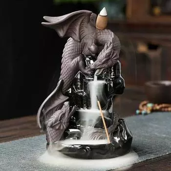 Большой держатель для курильницы, термостойкий, уменьшающий тревогу, исцеляющий чёрный