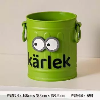 Большой держатель для ручек, симпатичный студенческий настольный держатель для ручек, большая емкость, упрощенное ретро-ведро для хранения Green