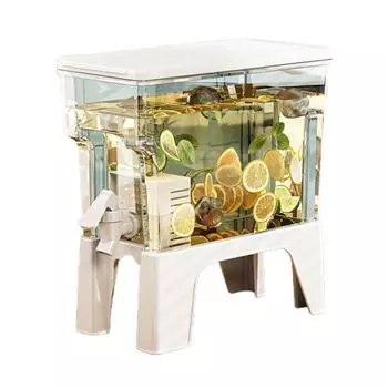 Большой диспенсер для напитков 3,5 л с краном, холодный чайник для коктейлей, соков, кувшин для пива, диспенсер для воды, контейнер белый