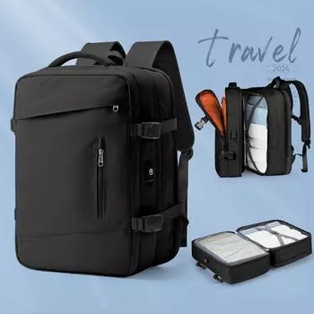 Большой дорожный рюкзак для мужчин 40 л расширяемый женский рюкзак, ручная кладь водонепроницаемый рюкзак с USB походный рюкзак для активного отдыха