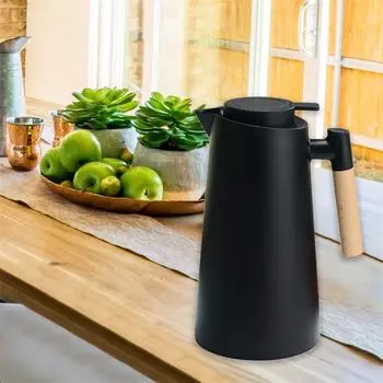 Большой емкости теплоизоляционный чайник с одним клавишным дисплеем температуры термос бутылка бытовой герметичный изолированный горшок для воды белый