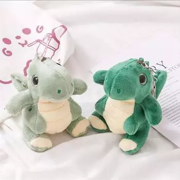 Большой хвост динозавра плюшевые игрушки брелок кулон мультфильм животные кукла сумка большой глаз сидя дети дети детские игрушки мальчик