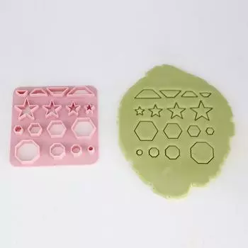 Большой и маленький размер глины, полимерная пластиковая форма для сережек, резка глины, сделай сам, базовая геометрия, мягкая керамическая форма для сережек 9