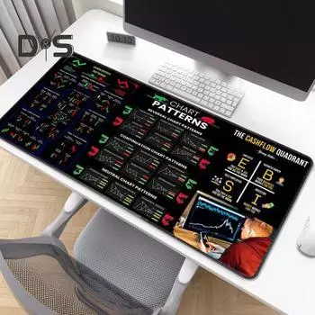 Большой игровой коврик для мыши с прошитым краем, нескользящая основа, моющийся, простой в использовании, резиновый коврик для мыши и клавиатуры 30*80cm C