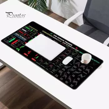 Большой игровой коврик для мыши с прошитым краем, износостойкая, водонепроницаемая, нескользящая резиновая основа, резиновый коврик для мыши и клавиатуры 30*80cm чёрный