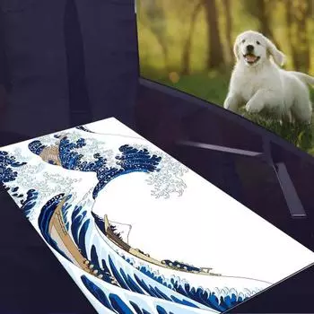 Большой игровой коврик для мыши, водонепроницаемый настольный коврик, износостойкая нескользящая резиновая основа, очень толстый коврик для клавиатуры, коврик для мыши B