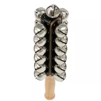 Большой колокольчик для саней Kiktani, общая длина 340 мм, 25 колокольчиков, HL-L серебряный