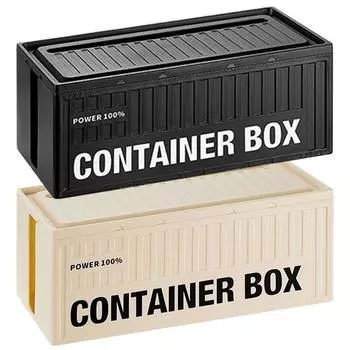 Большой контейнер для хранения в форме контейнера. Теплоотвод и защита от пыли. Сетевой фильтр для офисного стола. Коробка для хранения кабелей.