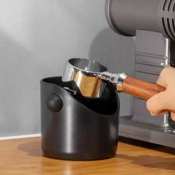 Большой контейнер для кофейной гущи с косой горловиной, многоцелевой чёрный