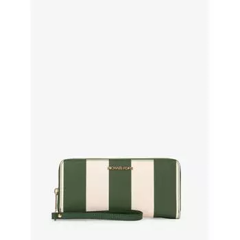 БОЛЬШОЙ КОНТИНЕНТАЛЬНЫЙ КОШЕЛЕК MICHAEL KORS JET SET TRAVEL STRIPE 35S4GTVE7R5669 FERN GREEN MULTI