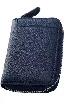 Большой кошелек для монет и подлинных карт с кольцом для ключей [STREAM] Кошелек, чехол, мужской, женский, маленький, кожаный, держатель, вместимость, (военно-морской флот)
