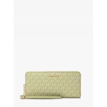 БОЛЬШОЙ КОШЕЛЕК MICHAEL KORS JET SET TRAVEL CONTINENTAL MK SIGNATURE 35R4GTVT3V7958 LIGHT SAGE