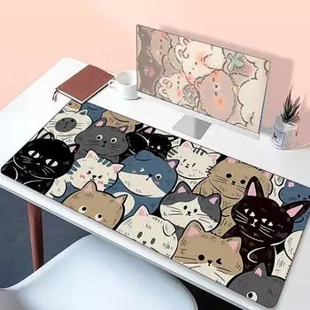 Большой коврик для мыши, настольный коврик Kawaii Cat Mause Pad, аксессуары для игровой мыши, коврики для компьютера, ПК, геймерские коврики, клавиатура, ноутбуки, аниме, настольный коврик XC005008(200x250x2mm)