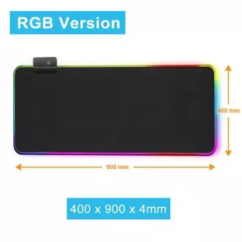 Большой коврик для мыши со светодиодной подсветкой Rgb, противоскользящее резиновое основание, ультрагладкая поверхность, 13 режимов освещения, настольный коврик 300x800x4mm