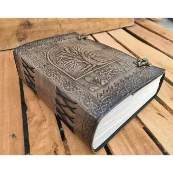 Большой кожаный журнал, винтажный кожаный журнал, журнал «Древо жизни», книги 7 x 10 in
