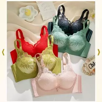 Большой красный сексуальный кружевной бюстгальтер, собирающий без стального обода, удобное нижнее белье с боковыми косточками, собирающее грудь, бюстгальтер со скользящими чашками для женщин 34/75B