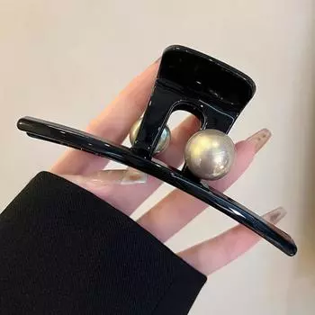 Большой красный жемчуг заколка для волос для женщин девочек головной убор простая заколка объем волос зажим-акула зажим для волос затылок аксессуары для волос