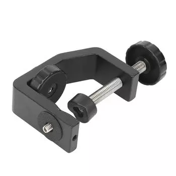 Большой кронштейн-струбцина C из алюминиевого сплава черного цвета для крепления на столешницу для фонарика, камеры, штатива