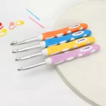 Большой крючок для вязания Эргономичная нескользящая ручка Крючок для вязания Толстая пряжа для вязания крючком