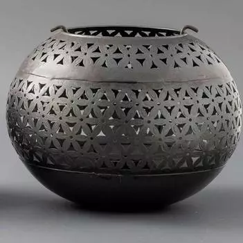 Большой круглый металлический подсвечник, Железо, Iron Handi Big, John Molly Decor&Gifts