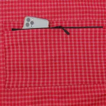 Большой кухонный фартук из хлопчатобумажной ткани с принтом медведя, униформа для ресторана с застежкой-молнией для хранения, противообрастающий рабочий фартук кофейный