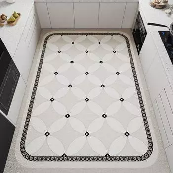 Большой кухонный коврик Водонепроницаемый ковер Противоскользящий маслянистый кожаный ПВХ коврик для пола Грязеотталкивающие коврики Домашний декор Коврик для ног 50x80cm