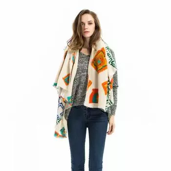 Большой квадратный шарф с принтом, один и тот же шарф для женщин на осень и зиму, шаль, двойное назначение 140*140cm красный