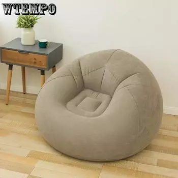 Большой ленивый надувной диван, стул, флокированный диван, кресло, лежак, кресло-мешок, диван для гостиной, кемпинга, путешествий A красный