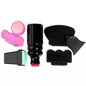 Большой маленький скребок для штамповки ногтей и двусторонний инструмент для штамповки изображений