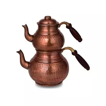 Большой медный чайник, классический медный чайник, чайник ручной работы из чистой меди, чайный сервиз, медный горшок для отеля