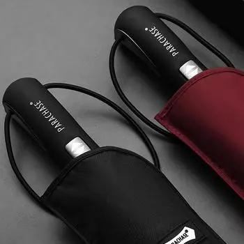 Большой мужской зонт, деловой стиль, зонт от дождя Parachase, полностью автоматические большие ветрозащитные зонты, ткань эпонж 190T тёмно-синий