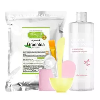 Большой набор для моделирования, стартовый набор, зеленый чай 1 кг + 6 инструментов + коллагеновый мультибустер 500 мл