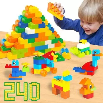 Большой набор для творчества WYSWYG из 240 деталей Совместим с Lego Duplo Совместим с блоками Anpanman Совместим с Duplo Дополнительная покупка