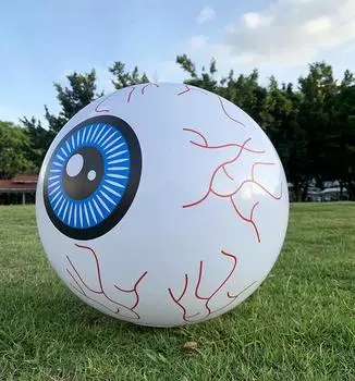 Большой надувной светодиодный пульт дистанционного управления для Хэллоуина, подсвеченный шар в виде тыквы, дом с привидениями, наружное украшение, реквизит ужасов 16INCH