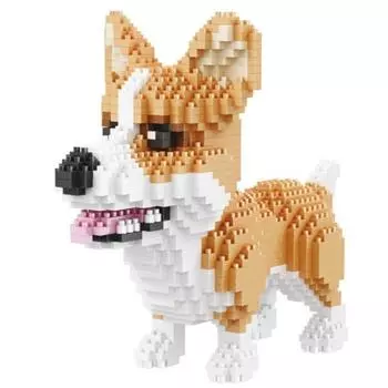 Большой наноблок Balodi Welsh Corgi, разные цвета, популярные корейские игрушки