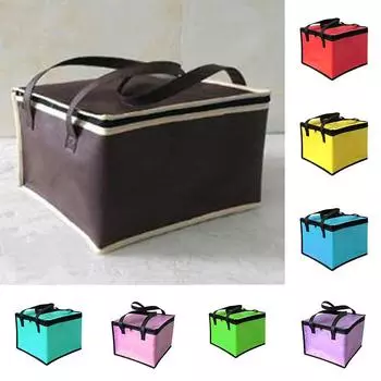 Большой нетканый термоизоляционный пакет, сумка для обеда, портативный контейнер для пикника, сумки-контейнеры, холодильник для свежего льда, изолированные сумки для еды 25X25X20cm
