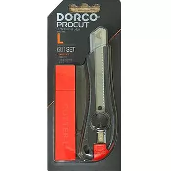 Большой нож Dorco L601, 18 мм + L-образное лезвие, набор 10 шт., разные цвета, 1 комплект, корейские игрушки