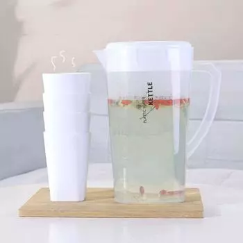 Большой ёмкостный чайник для холодной воды 1,3/2,2/3 л, кувшин для сока, летний кувшин 1.3L белый