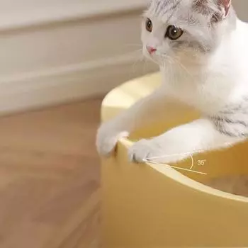 Большой открытый кошачий туалет, широкий уникальный дизайн, устойчивый к брызгам, углубленные горшки для кошачьего туалета, легкоочищаемые товары для животных 52 51.8 22cm жёлтый