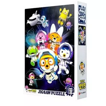 Большой пазл Haksan Pororo Space Travel HS100-476, популярные корейские пазлы