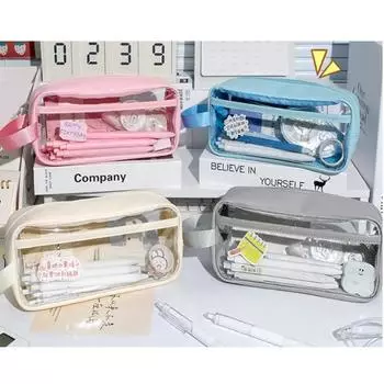 Большой пенал большой емкости пеналы для мальчиков девочек школьный офис поставщик серый