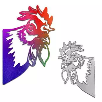 Большой петух животных дизайн стиль металлический трафарет DIY Скрапбукинг тиснение трафарет бумага ремесло шаблон альбома серебряный