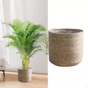 Большой плетеный цветочный горшок, органайзер для дома 38cmx38cm