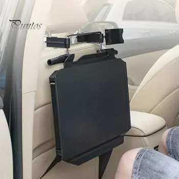 Большой поддон для рулевого колеса автомобиля, подставка для подголовника заднего сиденья с держателем для телефона, универсальная, простая в установке стойка для хранения в автомобиле чёрный