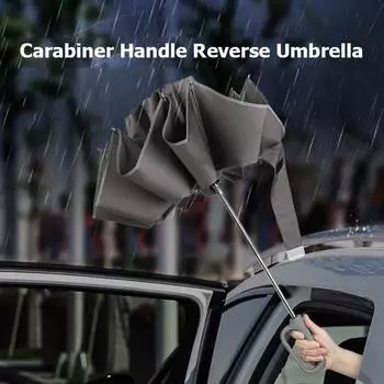 Большой полностью автоматический обратный складной зонт со светоотражающей полосой, УФ-зонт, ветрозащитный зонт от солнца и дождя для женщин и мужчин