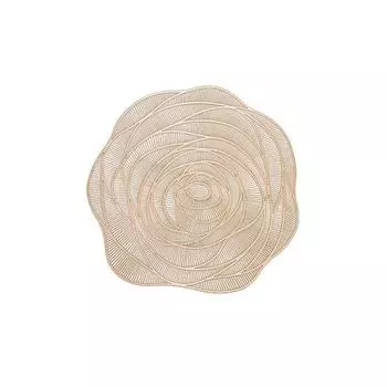 Большой полый дизайн, износостойкий портативный утолщенный коврик в форме розы для столового коврика в общежитии S серебряный