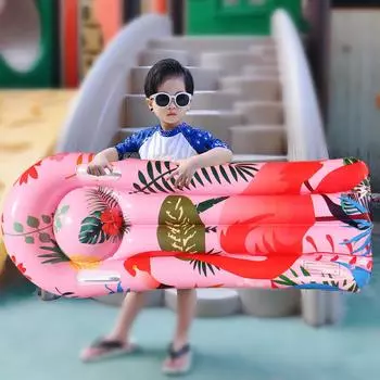 Большой поплавок для бассейна, гостиная с мультяшными принтами, надувное кресло, складной водный гамак для детей и взрослых, летняя пляжная водная игрушка розовый
